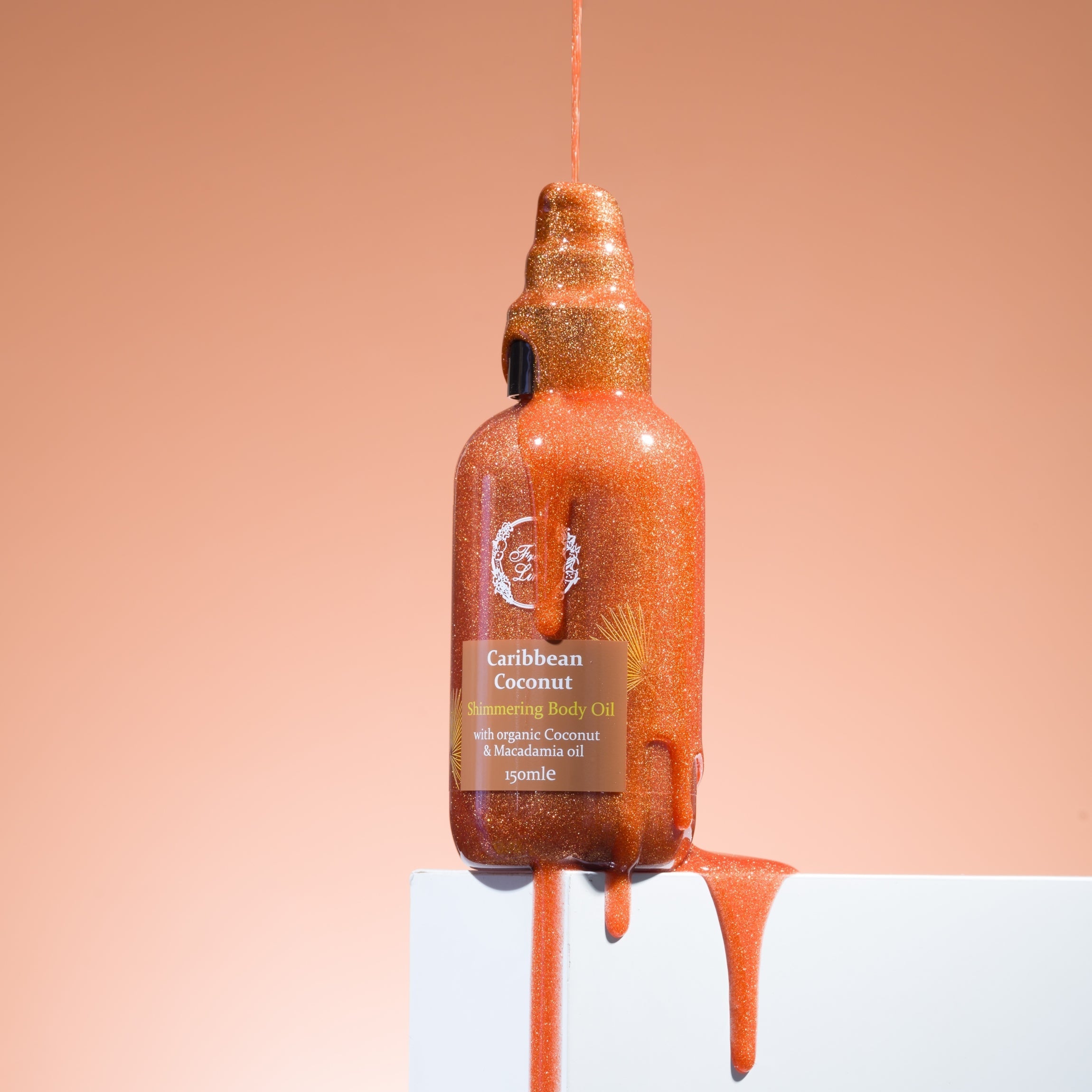 Caribbean Coconut Ξηρό Λάδι Λάμψης Σώματος