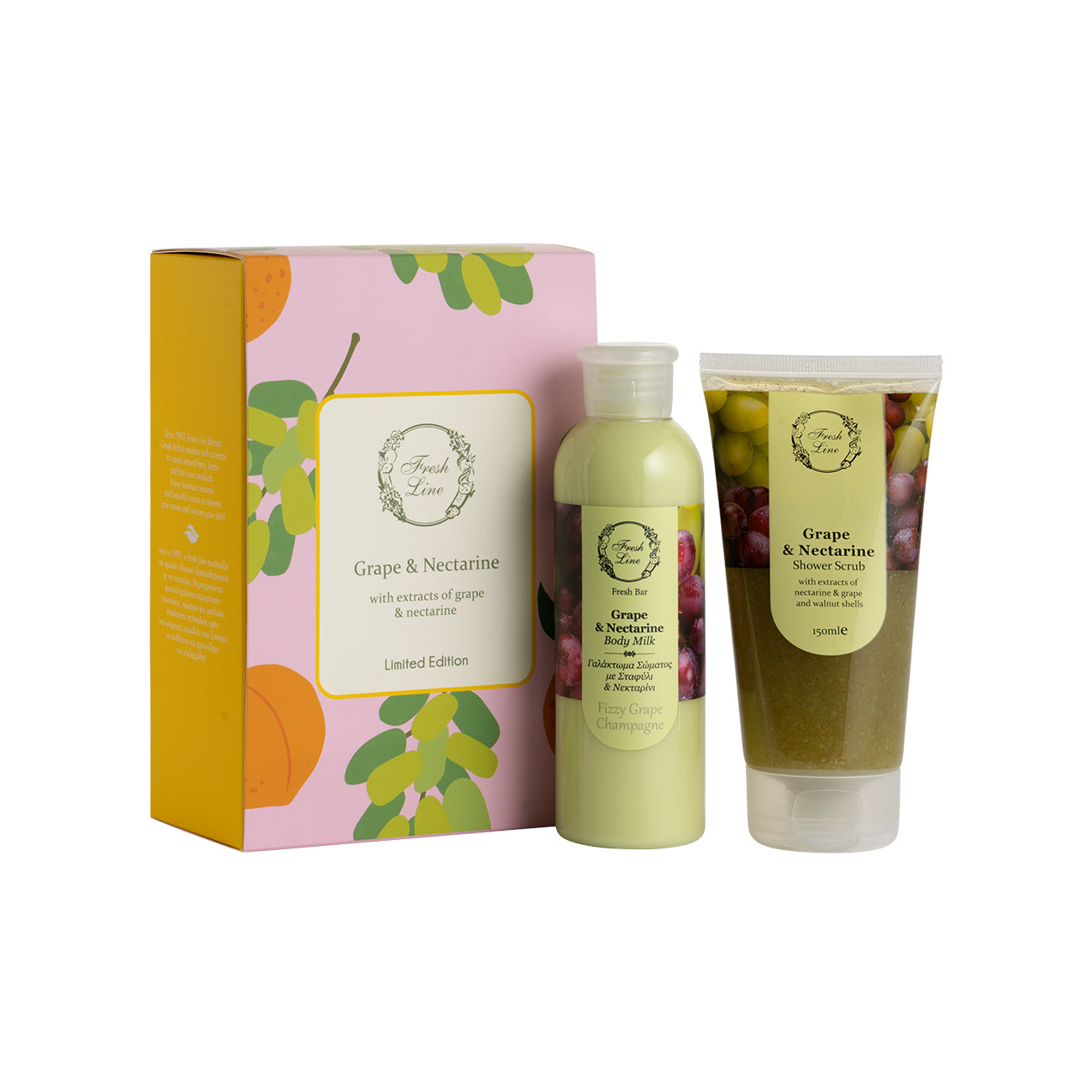 Grape & Nectarine Σετ Περιποίησης Σώματος 2 τμχ