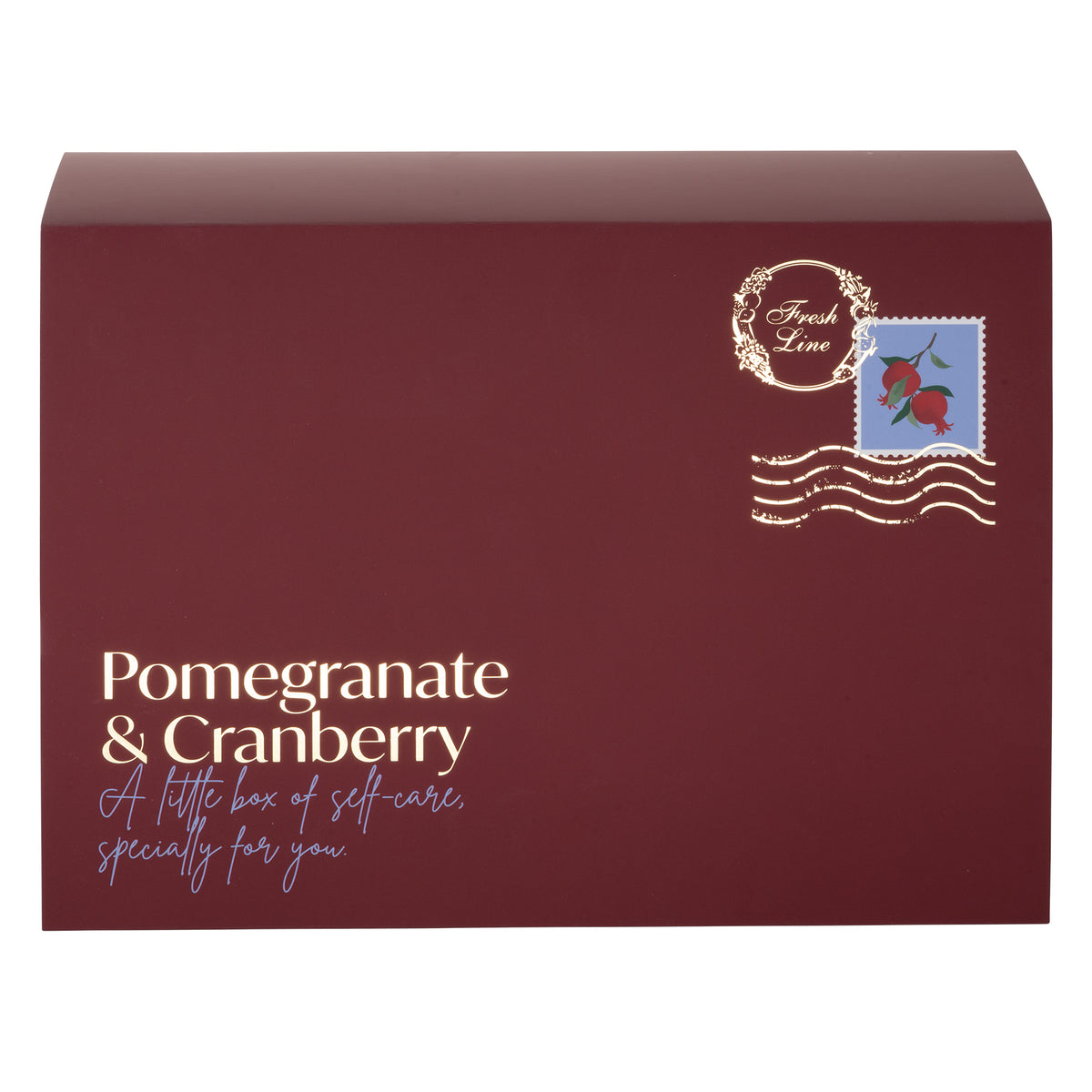 Πολυτελής συσκευασία δώρου Pomegranate & Cranberry της Fresh Line για σετ περιποίησης σώματος και χεριών με άρωμα ροδιού και cranberry